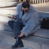 CRYSTAL ANKLE BOOT BLACK