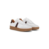 SALMA White & Brown fish leather